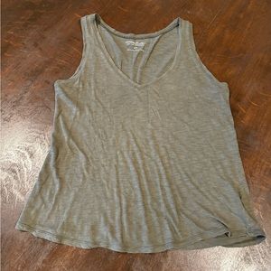 Express olive green V-neck tank top